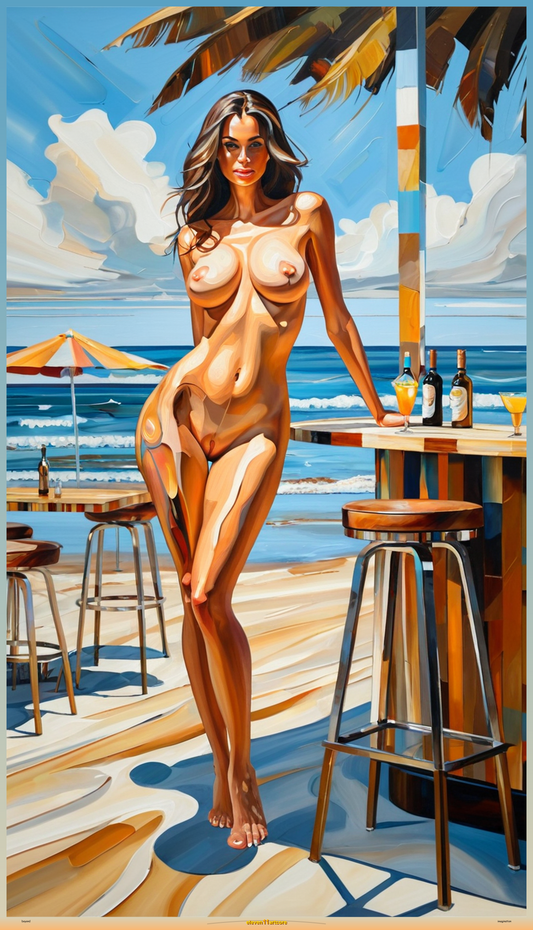 Lady on Beach Bar