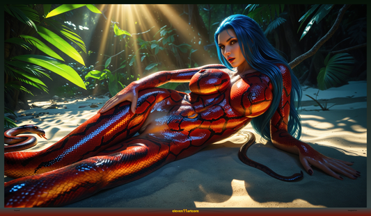 Red Serpent on the Beach